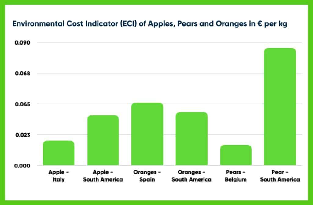Environmental Cost Indicator of Fruits