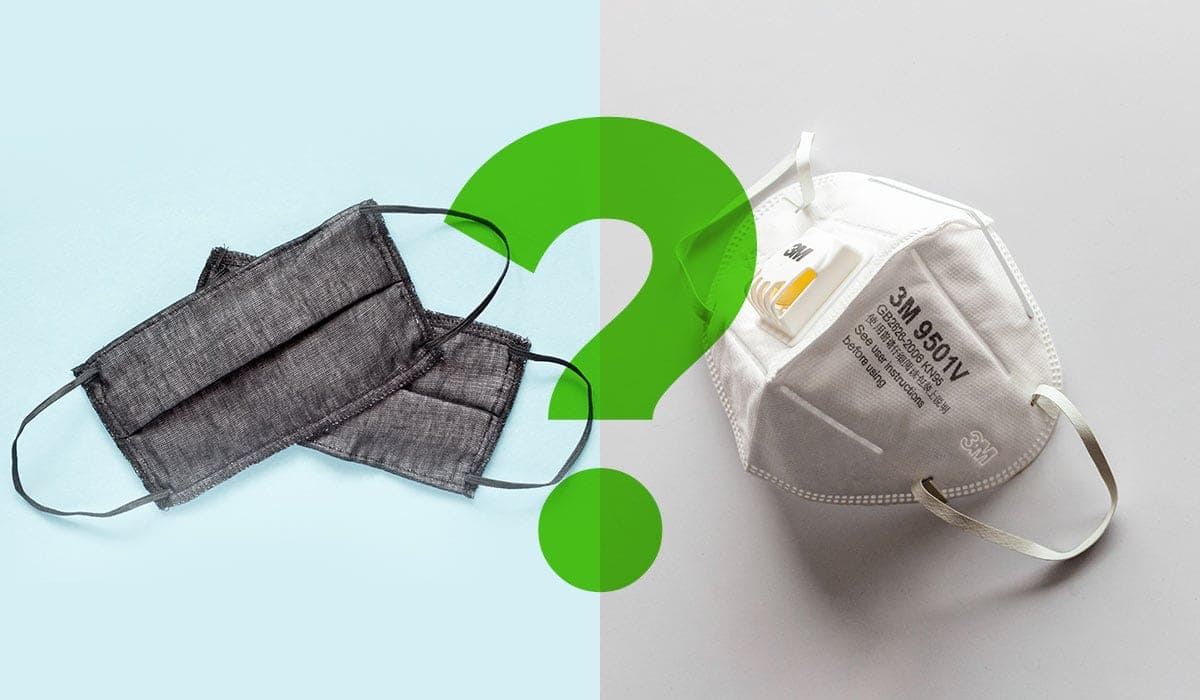 N95 Facemask vs DIY Facemask Footprint